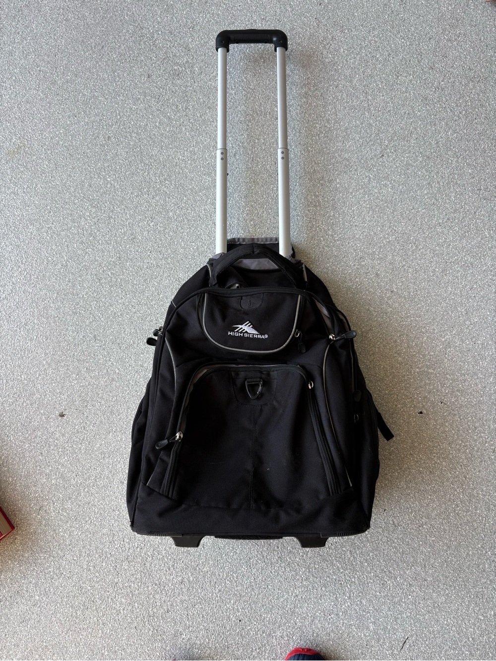 High Sierra Powerglide Wheeled Backpack, Black, One Size